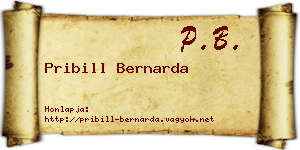 Pribill Bernarda névjegykártya