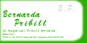 bernarda pribill business card
